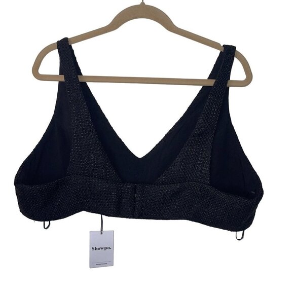 Showpo Adelaide Two Piece Wide Leg Pant And Crop Top Set Size 16 Black New - Picture 8 of 15